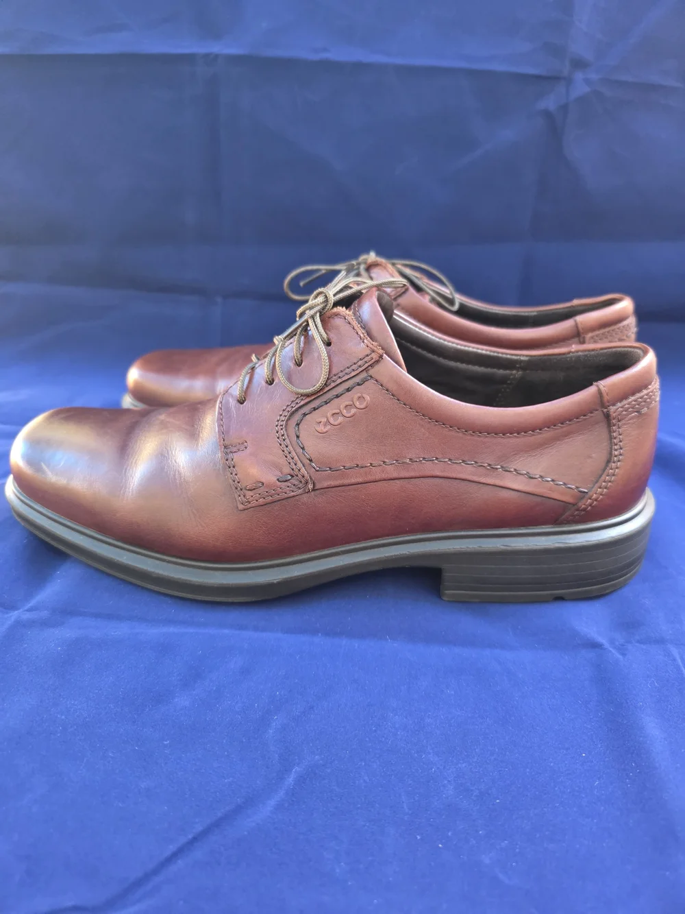 Ecco Men's Brown Leather Lace-Up Oxfords
